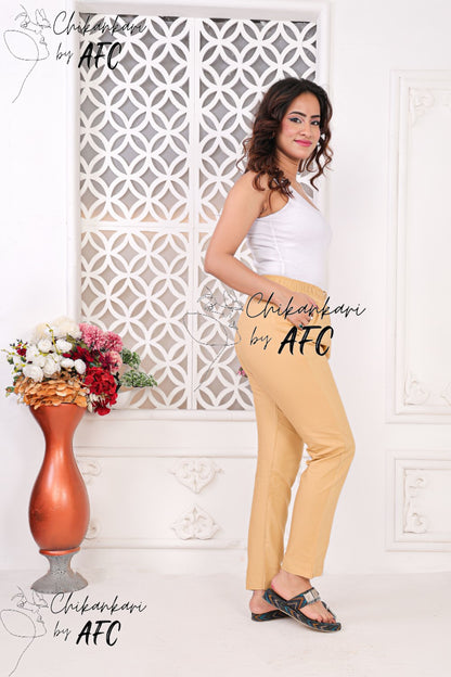 ZIVA EMBROIDERY STRETCHABLE DESIGN RAYON PANT