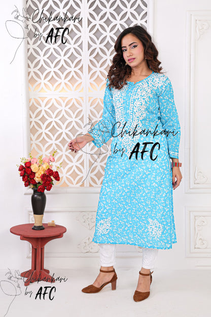 FIZAA MUL MUL COTTON LONG STRAIGHT SMALL PATTI