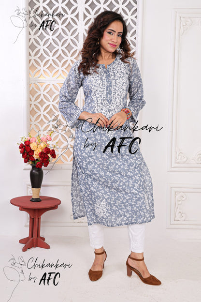 FIZAA MUL MUL COTTON LONG STRAIGHT SMALL PATTI