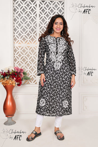 FIZAA MUL MUL COTTON LONG STRAIGHT SMALL PATTI