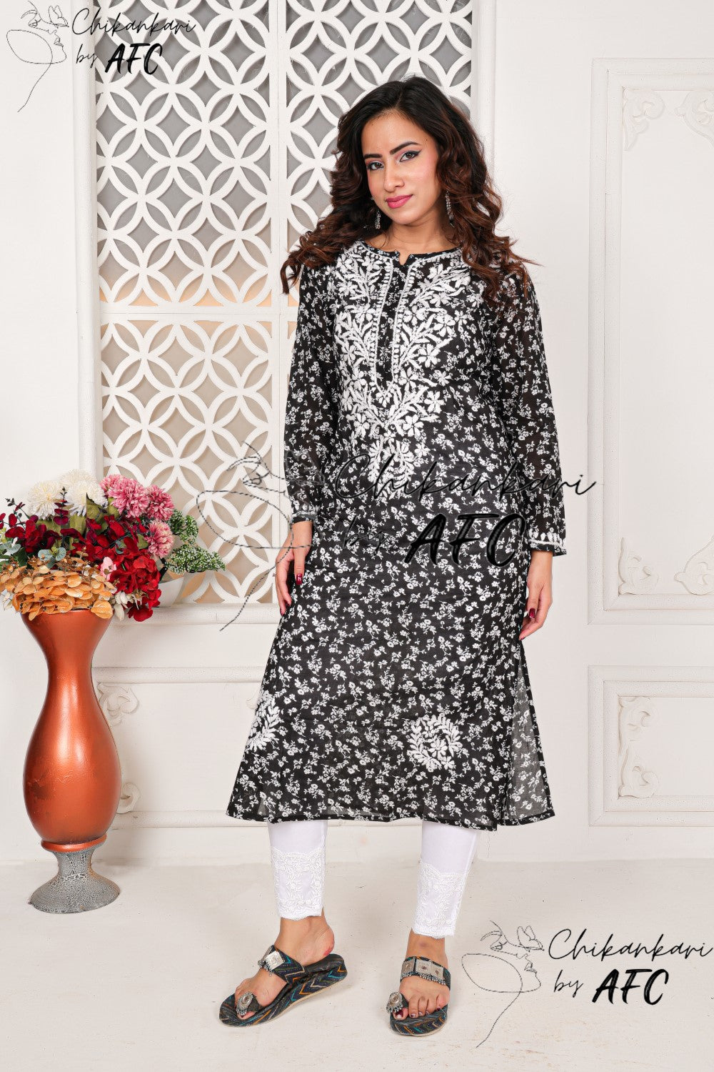 FIZAA MUL MUL COTTON LONG STRAIGHT SMALL PATTI