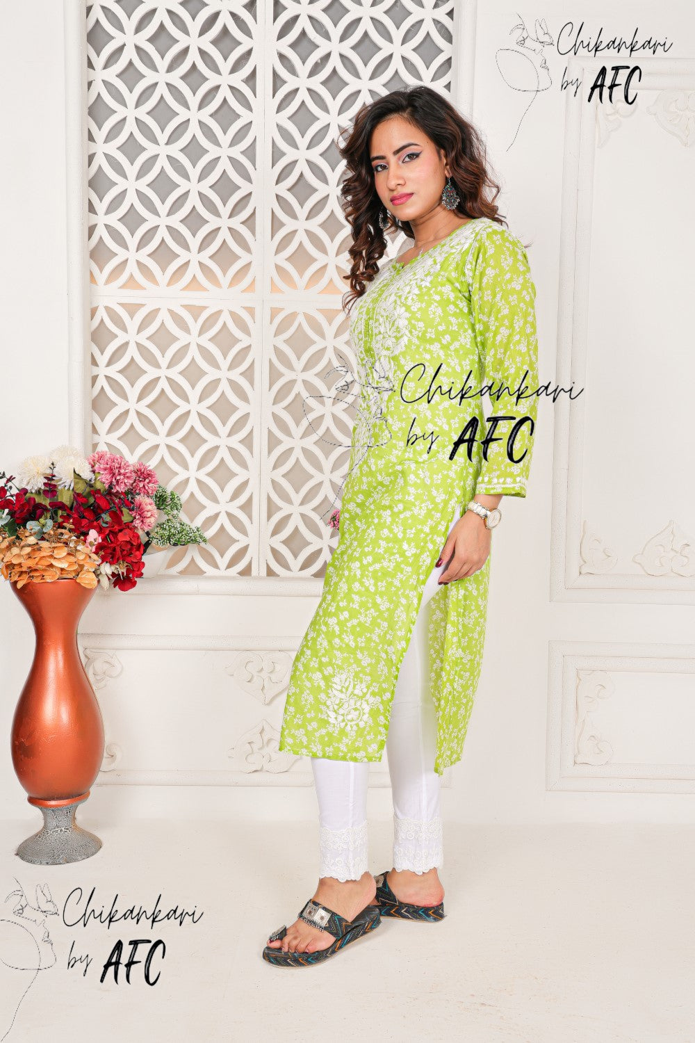 FIZAA MUL MUL COTTON LONG STRAIGHT SMALL PATTI